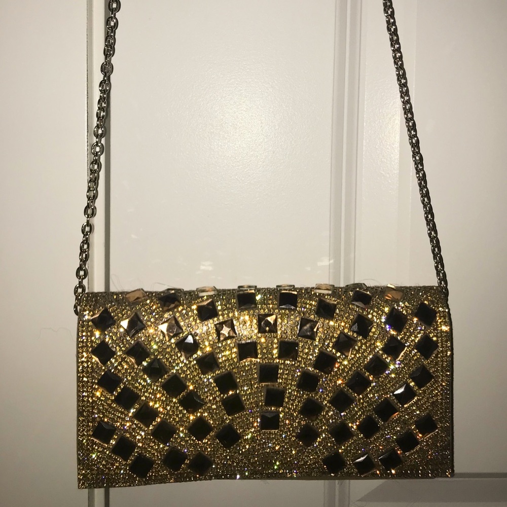 Beautiful gold-studded crossbody bag!